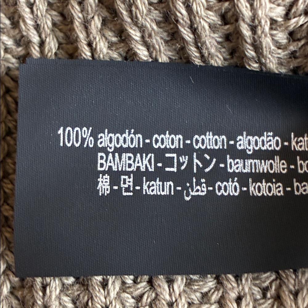NWOT. Zara Man Camel Ripped Acid Wash Knit Sweater. Size M. - Picture 10 of 10